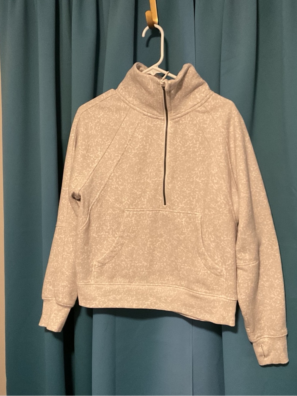 Jockey Light Heather Gray Half-Zip Cowl Pullover